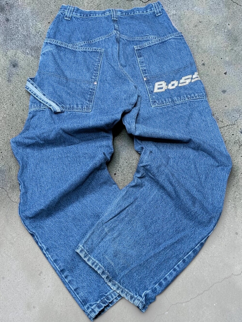 Y2K Baggy Boss by IG Designs Denim Streetwear Jeans Size 32x34 2000s Core Loose